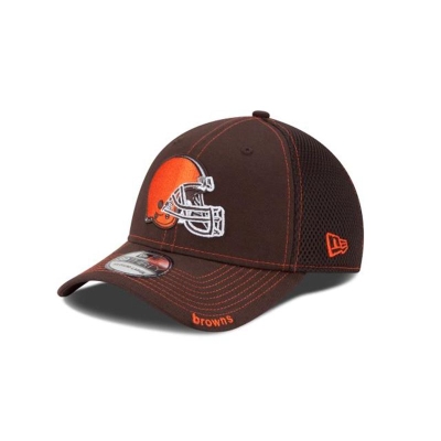 Cleveland Browns Gorra | New Era NFL Neo 39thirty Stretch Fit Cap Mexico - Marrom